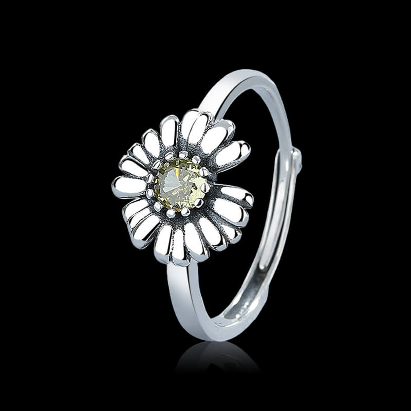 Daisy 925 Sterling Silver Open Ring 01 | RoyalLuster.com