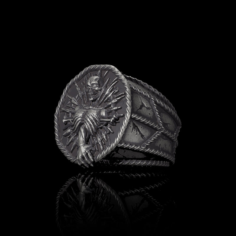 Skeleton Bones 925 Sterling Silver Ring